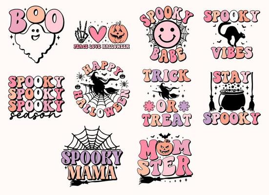 Retro Halloween Sublimation Bundle