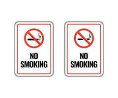 vector de señal de prohibido fumar. vector de símbolo de no fumar.