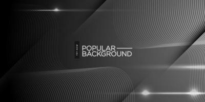 Dark black and gray dynamic abstract vector background with straight shadow, blend wavy line, and simple lights. Modern creative premium gradient. 3d cover of business design.Eps10 vector