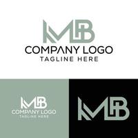 letra inicial mb logo diseño monograma creativo moderno signo símbolo icono vector