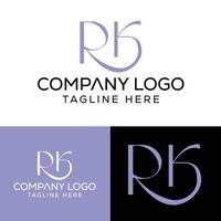 Initial Letter RK Logo Design Monogram Creative Modern Sign Symbol Icon vector