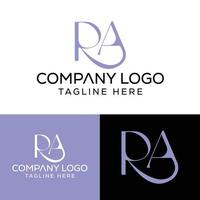 Initial Letter RA Logo Design Monogram Creative Modern Sign Symbol Icon vector