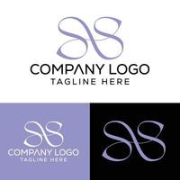letra inicial ss diseño de logotipo monograma creativo moderno icono de símbolo de signo vector