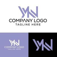 letra inicial yn logo diseño monograma creativo moderno signo símbolo icono vector