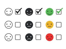 Emotions for rate icons vector