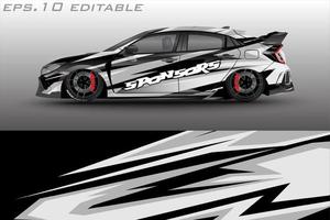 car wrap abstract racing graphic background for vinyl wrap and stickers vector