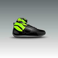 design of drag race shoes with gravis racing vector motif