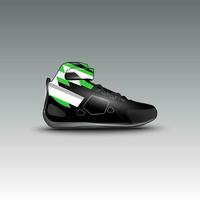 design of drag race shoes with gravis racing vector motif