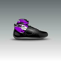 design of drag race shoes with gravis racing vector motif