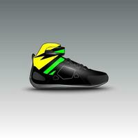 design of drag race shoes with gravis racing vector motif