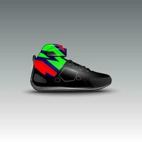 design of drag race shoes with gravis racing vector motif