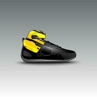 design of drag race shoes with gravis racing vector motif