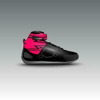 design of drag race shoes with gravis racing vector motif