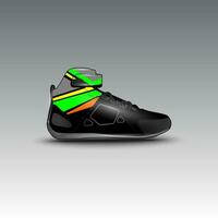 design of drag race shoes with gravis racing vector motif