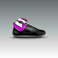 design of drag race shoes with gravis racing vector motif