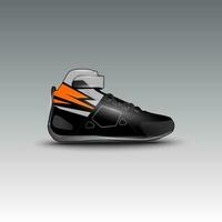 design of drag race shoes with gravis racing vector motif