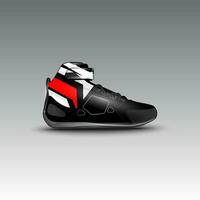 design of drag race shoes with gravis racing vector motif