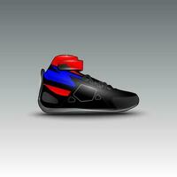 design of drag race shoes with gravis racing vector motif