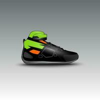 design of drag race shoes with gravis racing vector motif