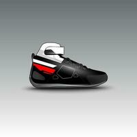 design of drag race shoes with gravis racing vector motif