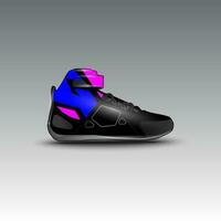 design of drag race shoes with gravis racing vector motif