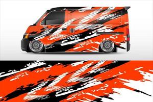 racing car wrap design for vehicle vinyl stickers and automotive company sticker livery vector