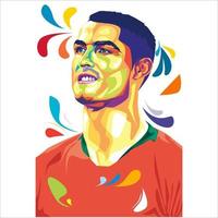 C RONALDO IN POP ART STYLE vector