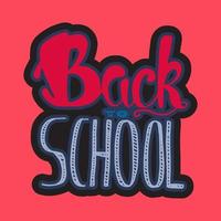 Back To School Lettering vector