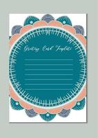 Mandala vintage template card vector