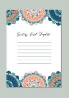 Mandala vintage template card vector