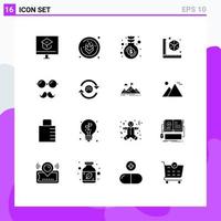 16 Creative Icons Modern Signs and Symbols of father printer fund model cube Editable Vector Design Elements