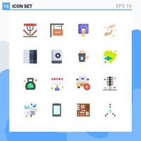 16 Flat Color concept for Websites Mobile and Apps shahada hands hotel faith screen Editable Pack of Creative Vector Design Elements