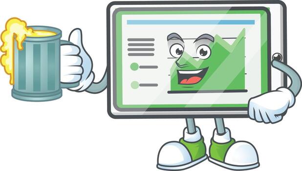 Up Chart Horizontal Table Vector