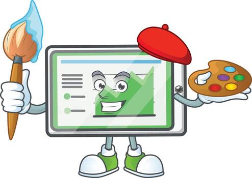 Up Chart Horizontal Table Vector