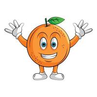 Orange Smile Character vector