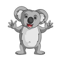 ilustración de sonrisa de koala vector