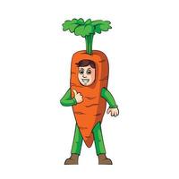 Carrot Kid Illustration vector