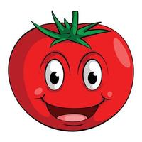 sonrisa tomate ilustración vector