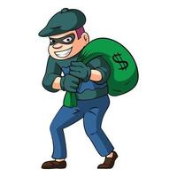 Thief With Bag Of Money