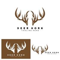 Deer Antler Logo, Antler Icon Illustration, Christmas Santa Animal Vector, Brand Design vector