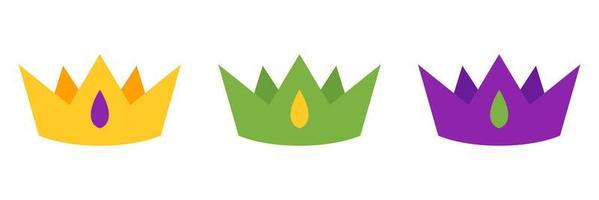 Crown in flat style isolated vector