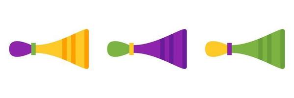 Party Horn in flat style isolated vector