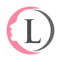 Letter L Spa And Beauty Logo Template. Beauty Woman Logo Used For Icon, Brand, Identity, Spa, Feminine Symbol vector