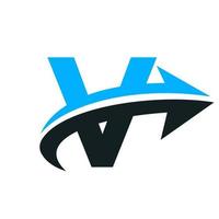 Logotipo financiero de la letra v para el logotipo de marketing y negocios financieros. vector