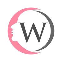 Letter W Spa And Beauty Logo Template. Beauty Woman Logo Used For Icon, Brand, Identity, Spa, Feminine Symbol vector