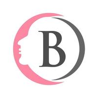 Letter B Spa And Beauty Logo Template. Beauty Woman Logo Used For Icon, Brand, Identity, Spa, Feminine Symbol vector