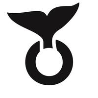 Letter O Whale Logo Design Template Vector Sign