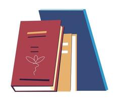 School books and textbooks, notebooks and papers vector