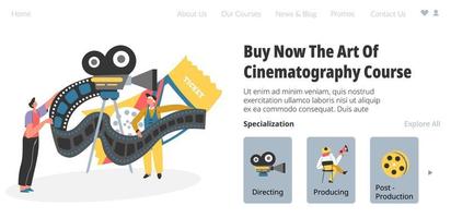 Buy now art of cinematography course, directing vector