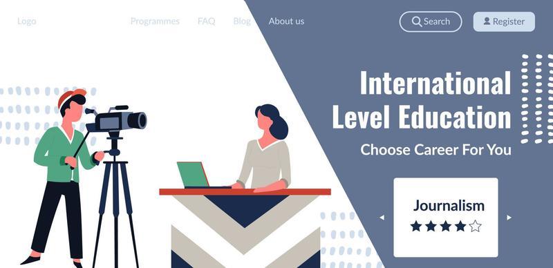 International level education, journalism web